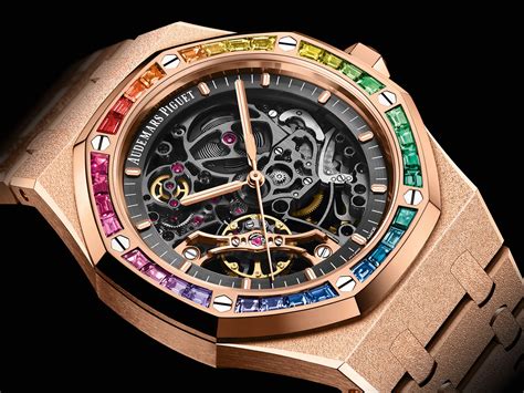 audemars piguet royal oak frosted rainbow skeleton|audemars piguet skeleton.